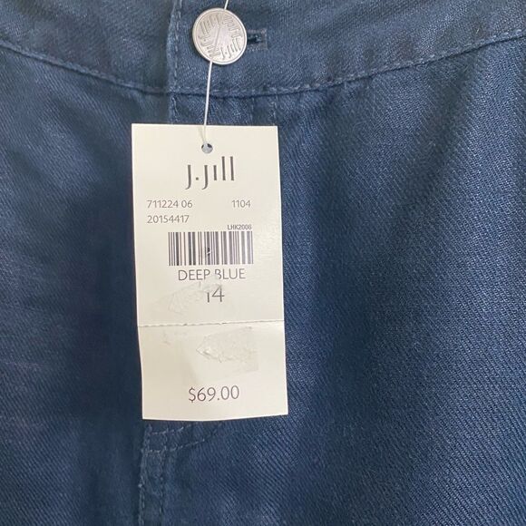 💼Dark Blue, Linen, Mini Skirt, J.Jill NWT - Picture 7 of 7